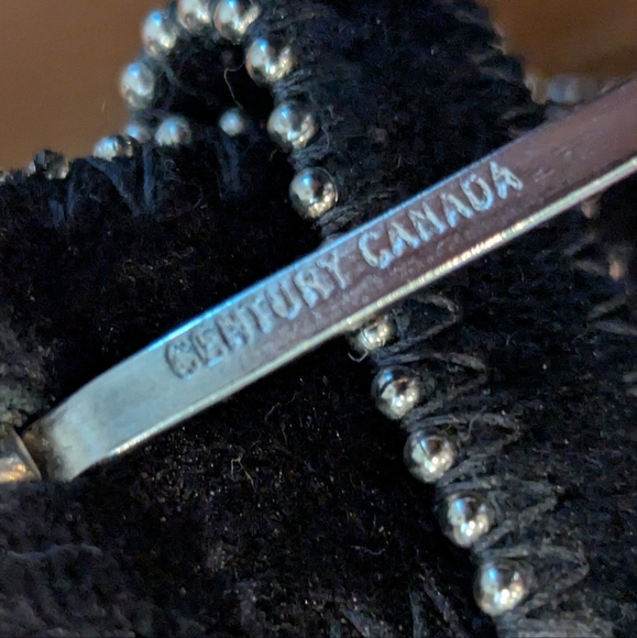 Vintage Y2K belt edged with silver-coloured metal beads Size large - Picture 8 of 8